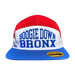 Boogie Down Bronx Red/White/Blue 7-Panel Hat (Blue Logo) Front
