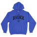 Bronx Collegiate Hoodie Blue with Black Graphite Design Front