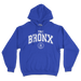 Bronx Collegiate Hoodie Blue with White Design Front