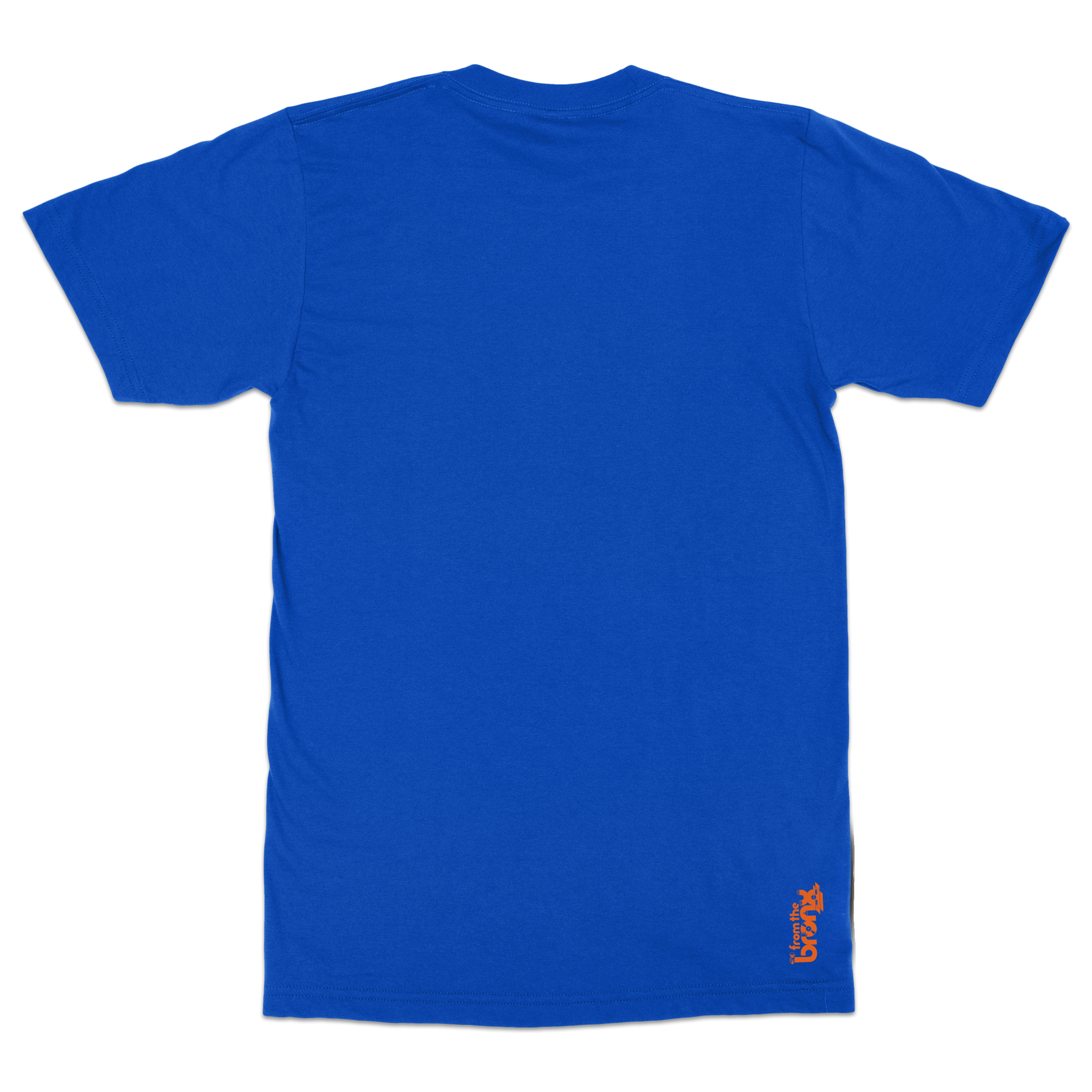 Bronx Collegiate Royal Blue T-Shirt (Orange Logo) Back