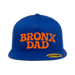 Bronx Dad Royal Blue Snapback (Orange Logo) Front