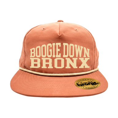 Boogie Down Bronx Salmon Granddad Hat (Khaki Logo) Front