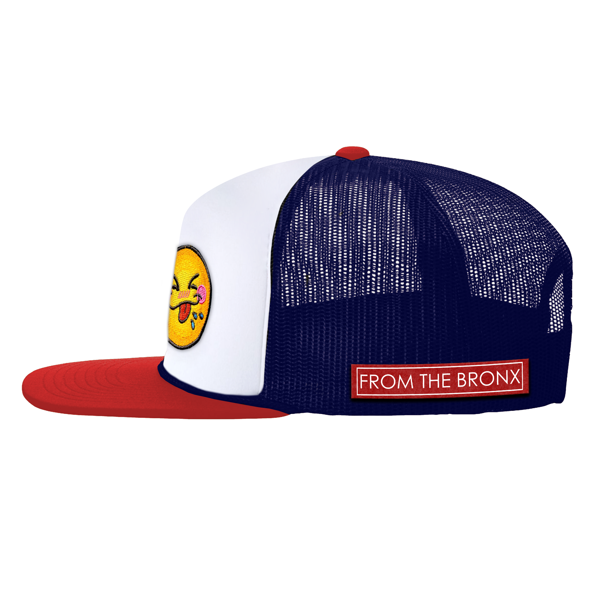 Bronx Cheer Youth Trucker Hat Red, White & Blue Side