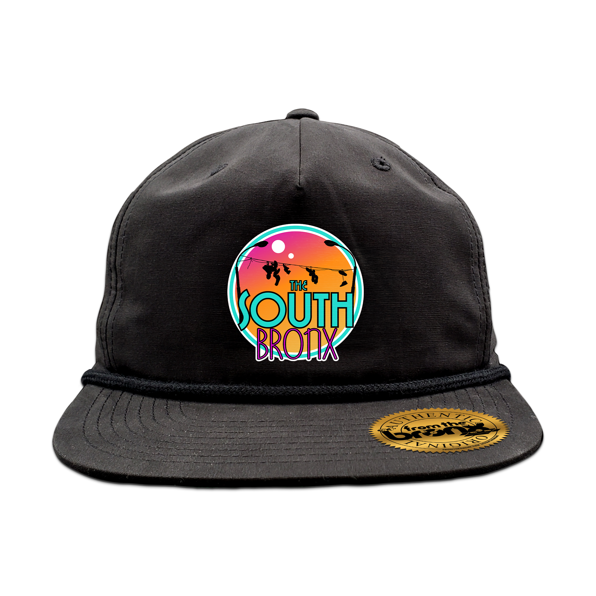 South Bronx Vacation Black Granddad Hat Front