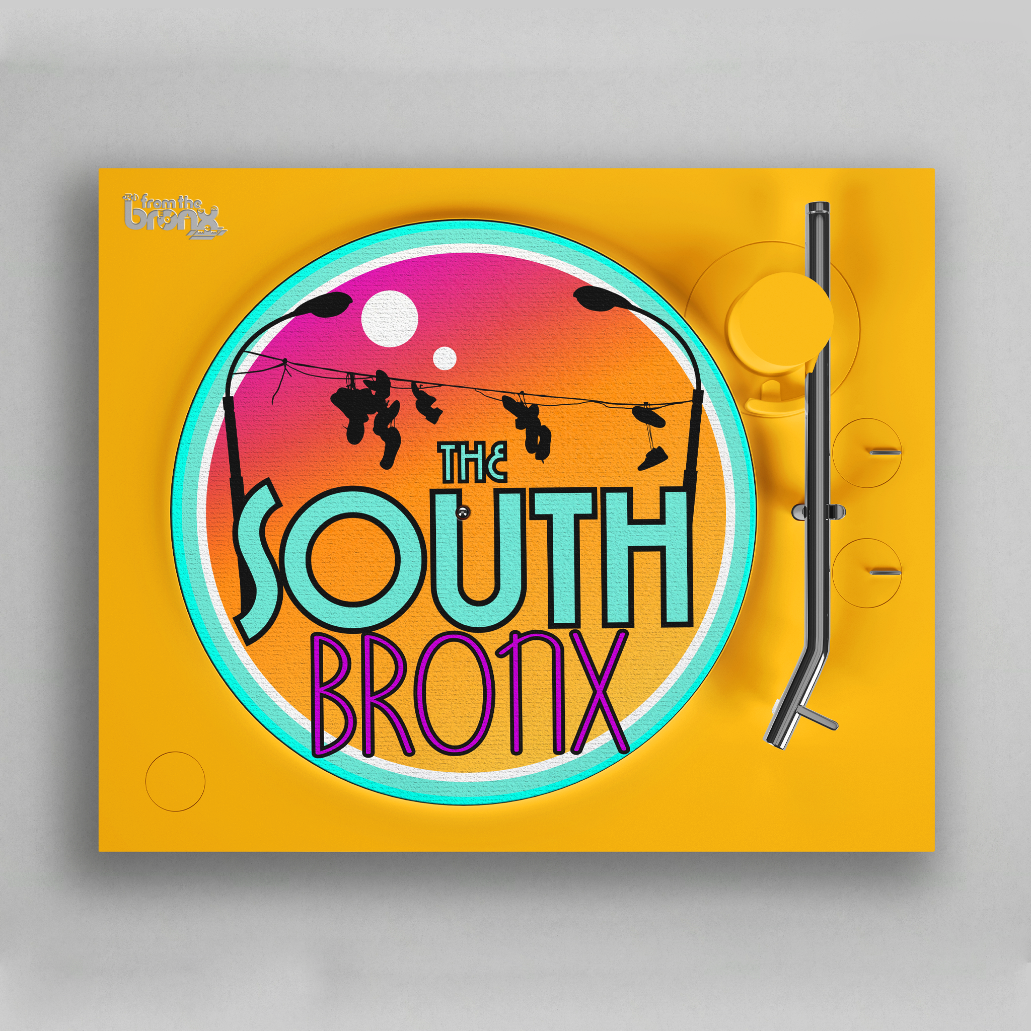 South Bronx Vacation Slip Mat on Record Player