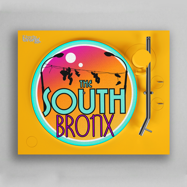 South Bronx Vacation Slip Mat on Record Player