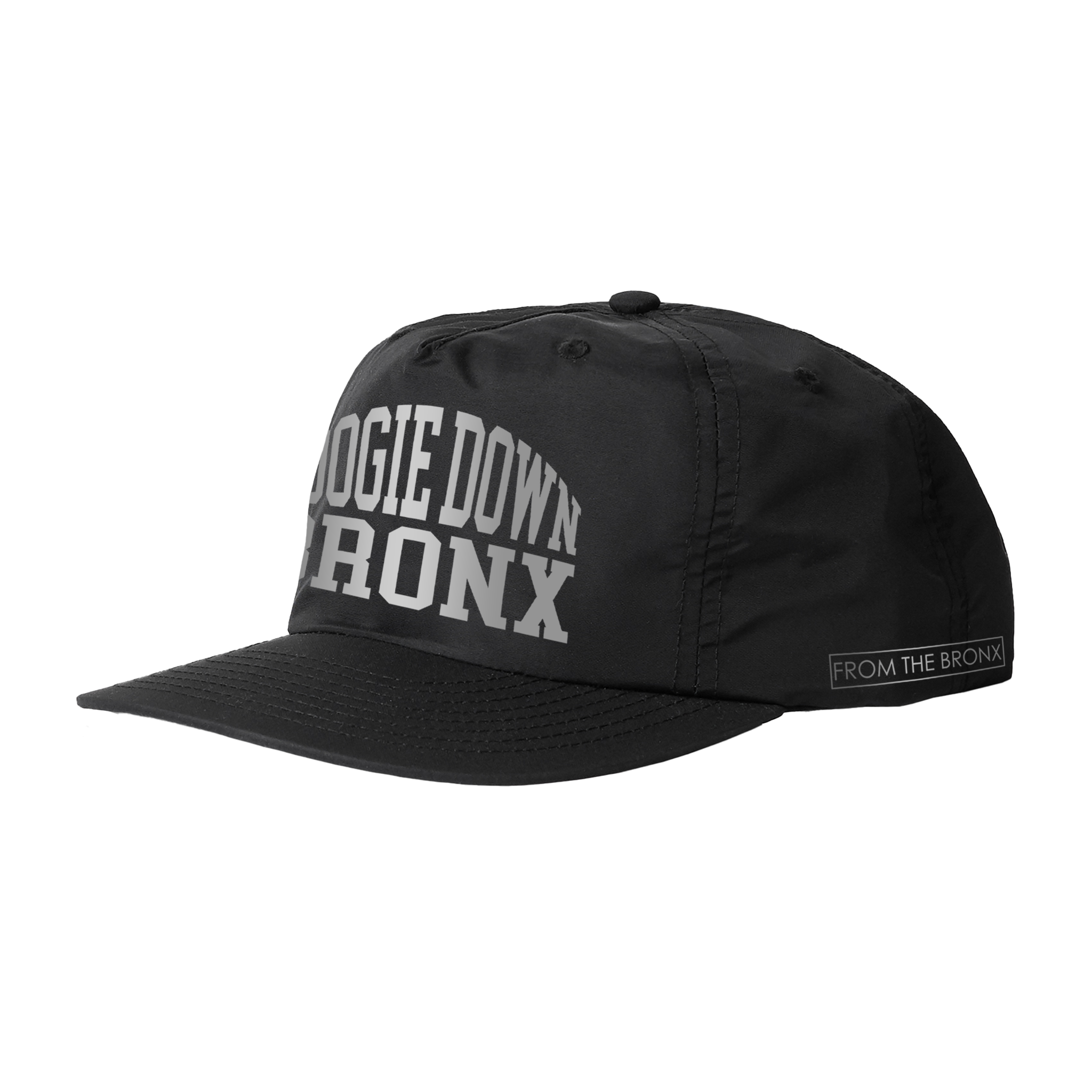 Boogie Down Bronx Reflective Surf Cap in Black Side