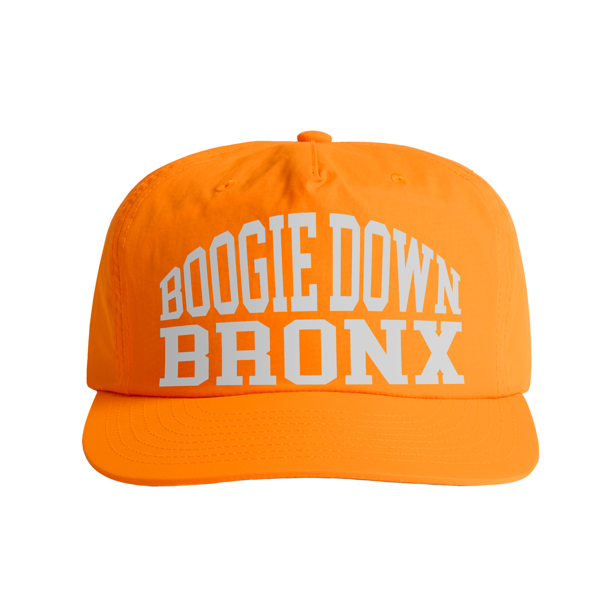 Boogie Down Bronx Reflective Surf Cap in Safety Orange Front