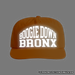 Boogie Down Bronx Reflective Surf Cap in Safety Orange Front with Simulated Reflection