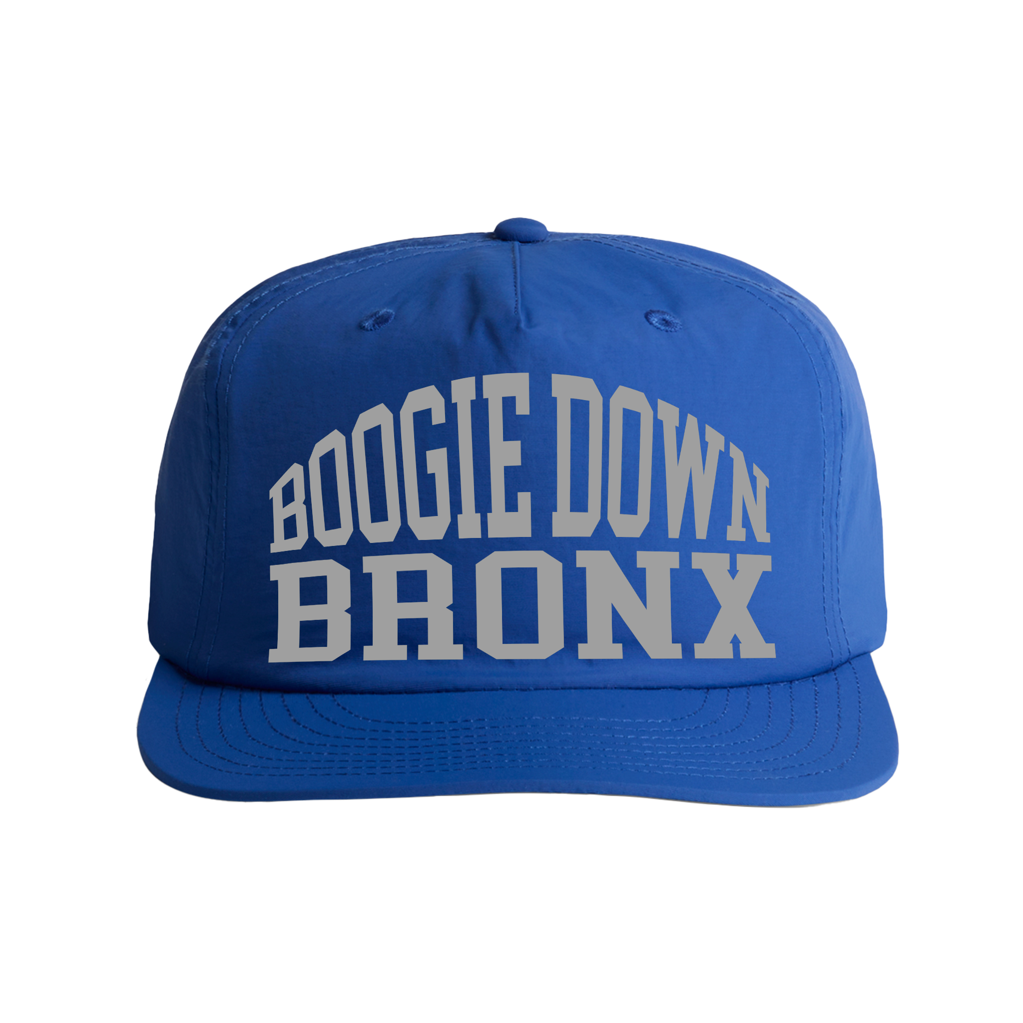Boogie Down Bronx Reflective Surf Cap in Royal Blue Front