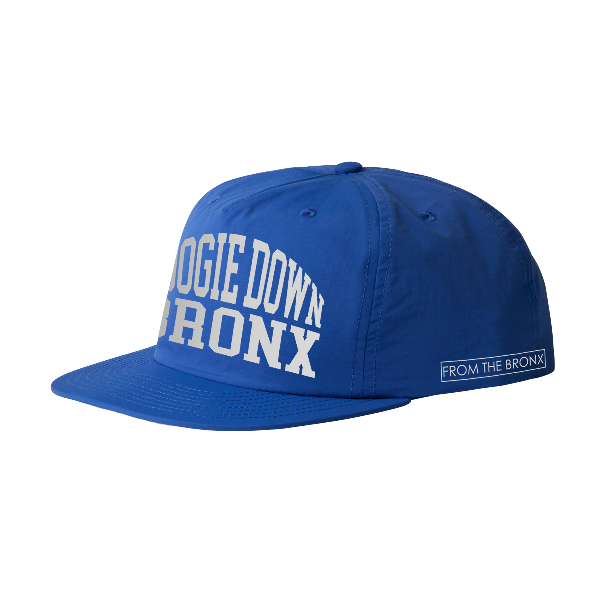 Boogie Down Bronx Reflective Surf Cap in Royal Blue Side