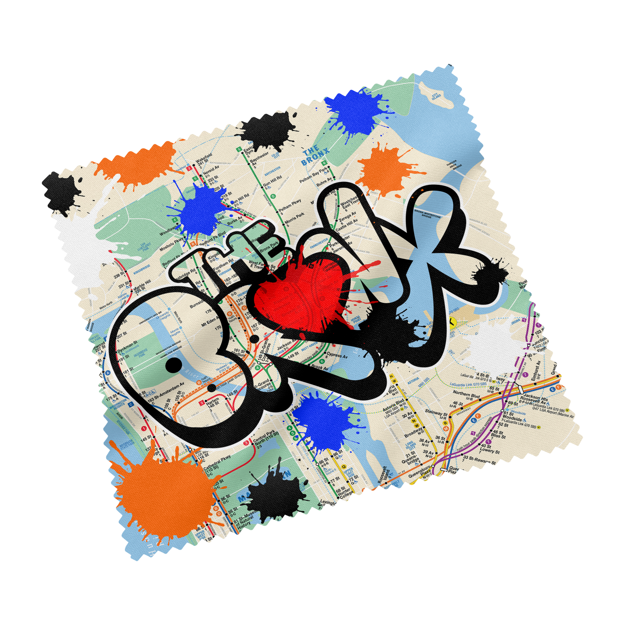 Bronx Transit Microfiber Cloth Front