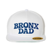 Bronx Dad White Snapback (Navy Logo) Front