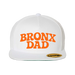 Bronx Dad White Snapback (Orange Logo) Front