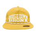 Boogie Down Bronx Yellow Granddad Hat (White Confetti Logo) Front