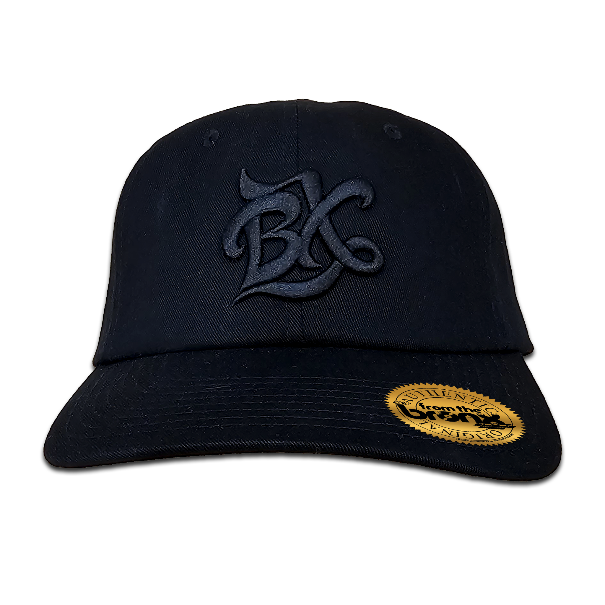 BX Wave Black Dad Hat (Black Logo) Front