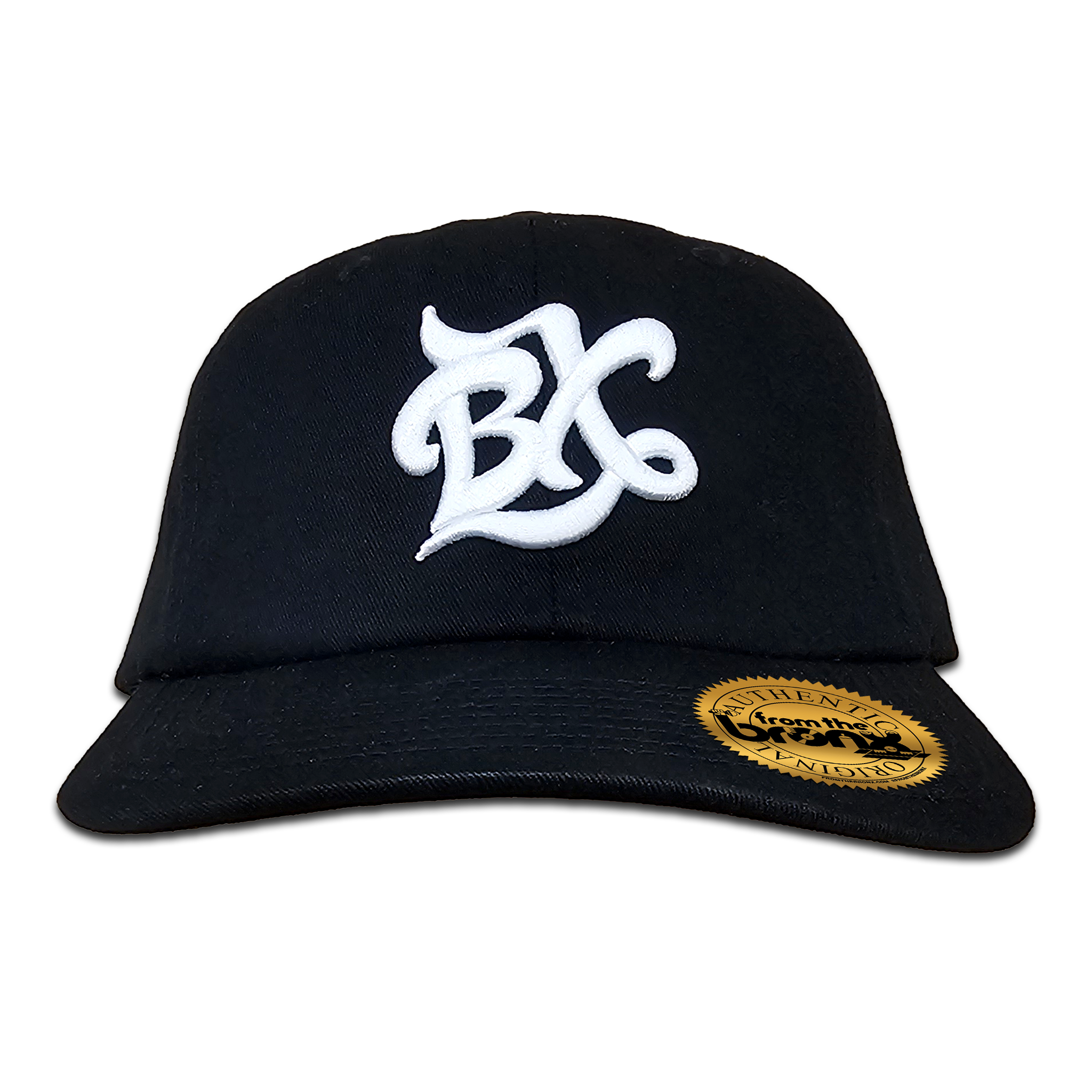 BX Wave Black Dad Hat (White Logo) Front