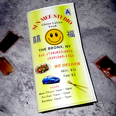 Chino Latino Menu Wallet Front