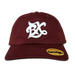 BX Wave Maroon Dad Hat (White Logo) Front