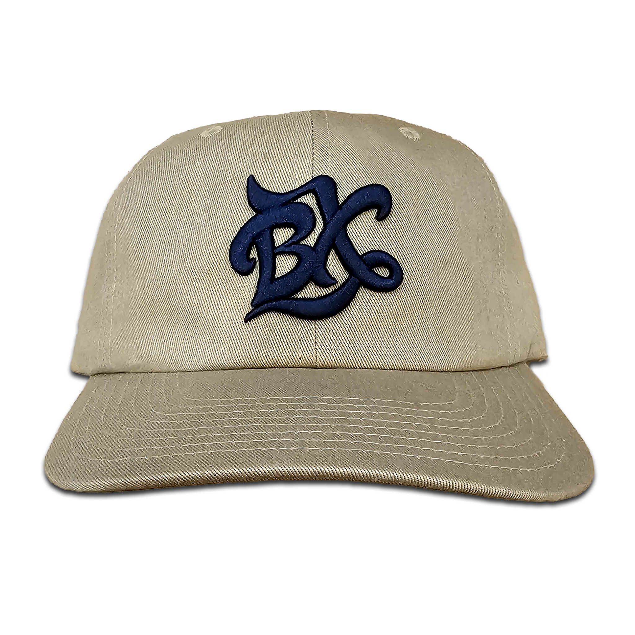 BX Wave Dad Hat in Tan/Navy Front