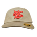 BX Wave Tan Dad Hat (Red-Orange Logo) Front