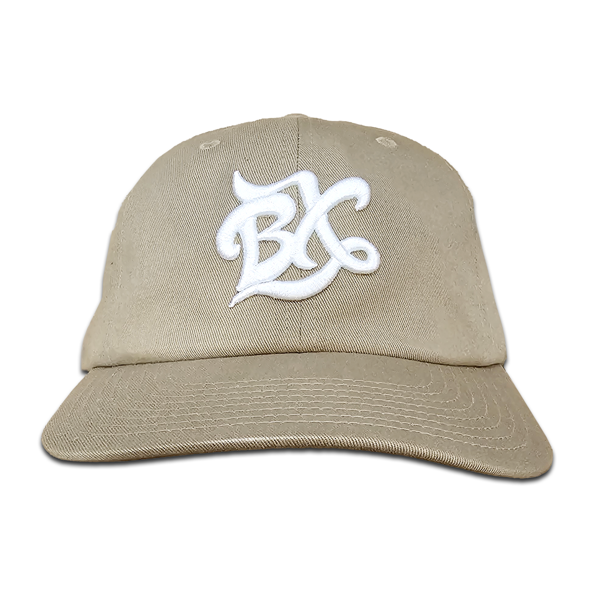 BX Wave Dad Hat in Tan/White Front