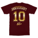Bronx Beer Hall 10th Anniversary T-Shirt Back in Maroon