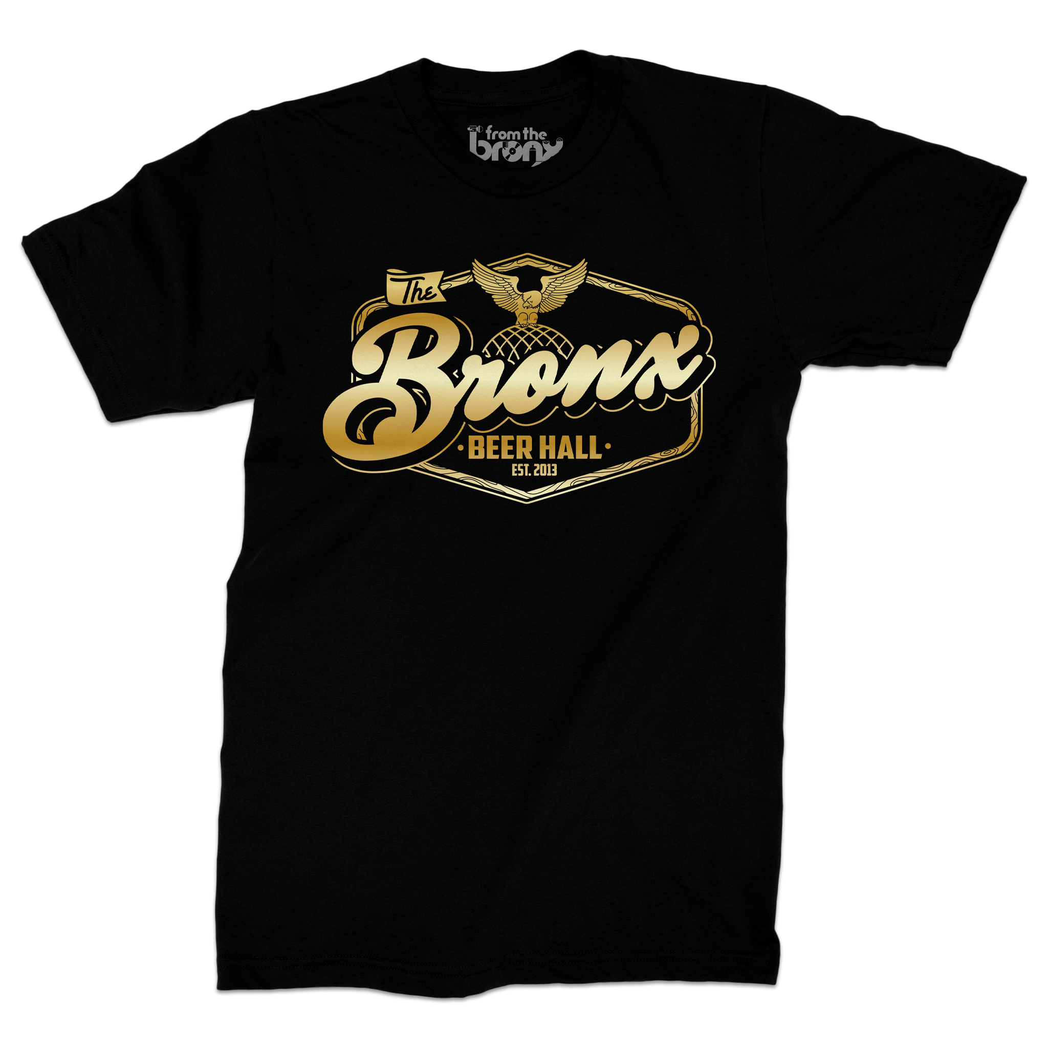 Bronx Beer Hall 10th Anniversary T-Shirt Front in Black