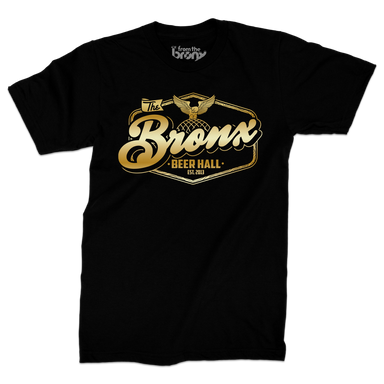 Bronx Beer Hall 10th Anniversary T-Shirt Front in Black