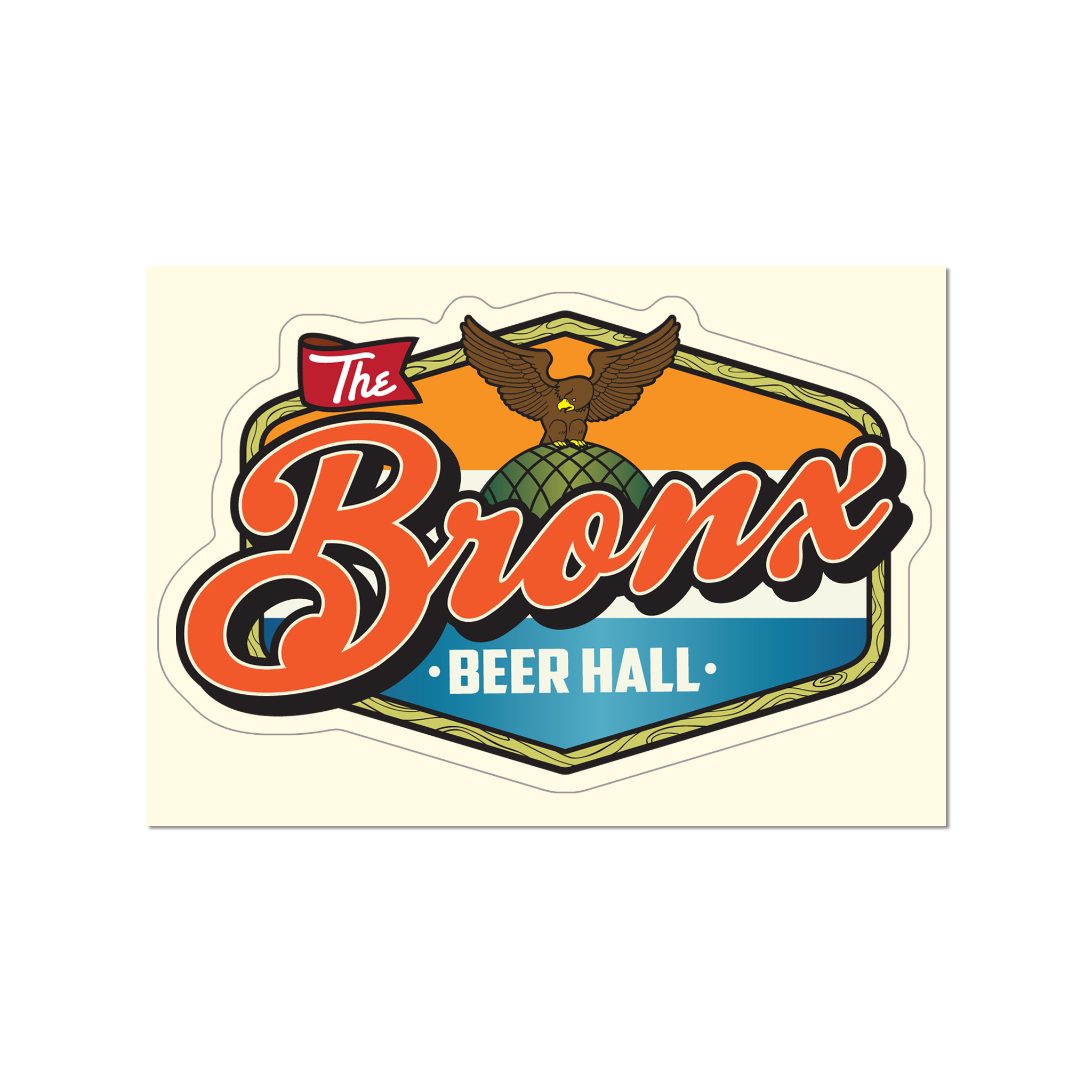 Bronx Beer Hall Sticker Postcard Front