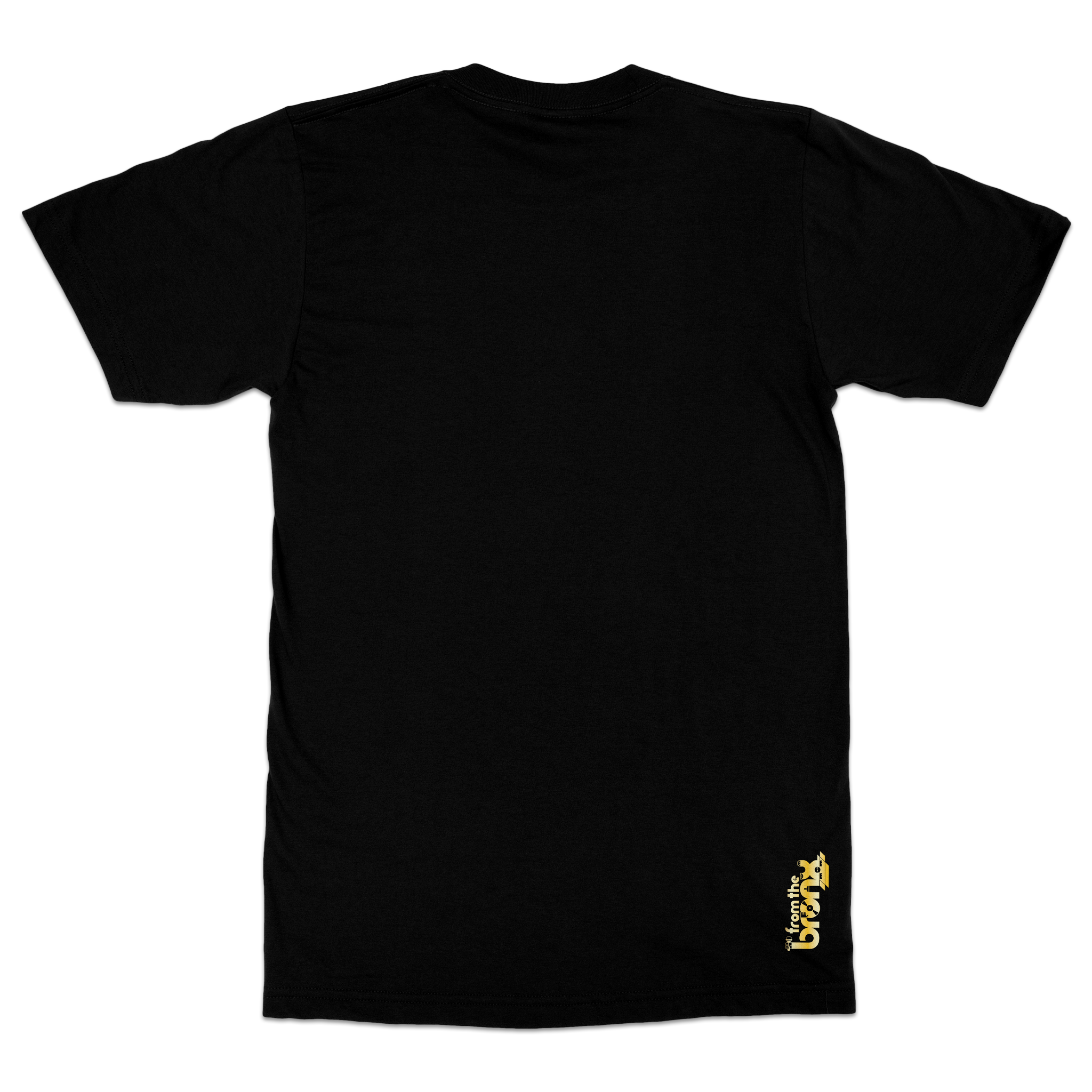 Back of Bronx Forever Gold T-Shirt in Black