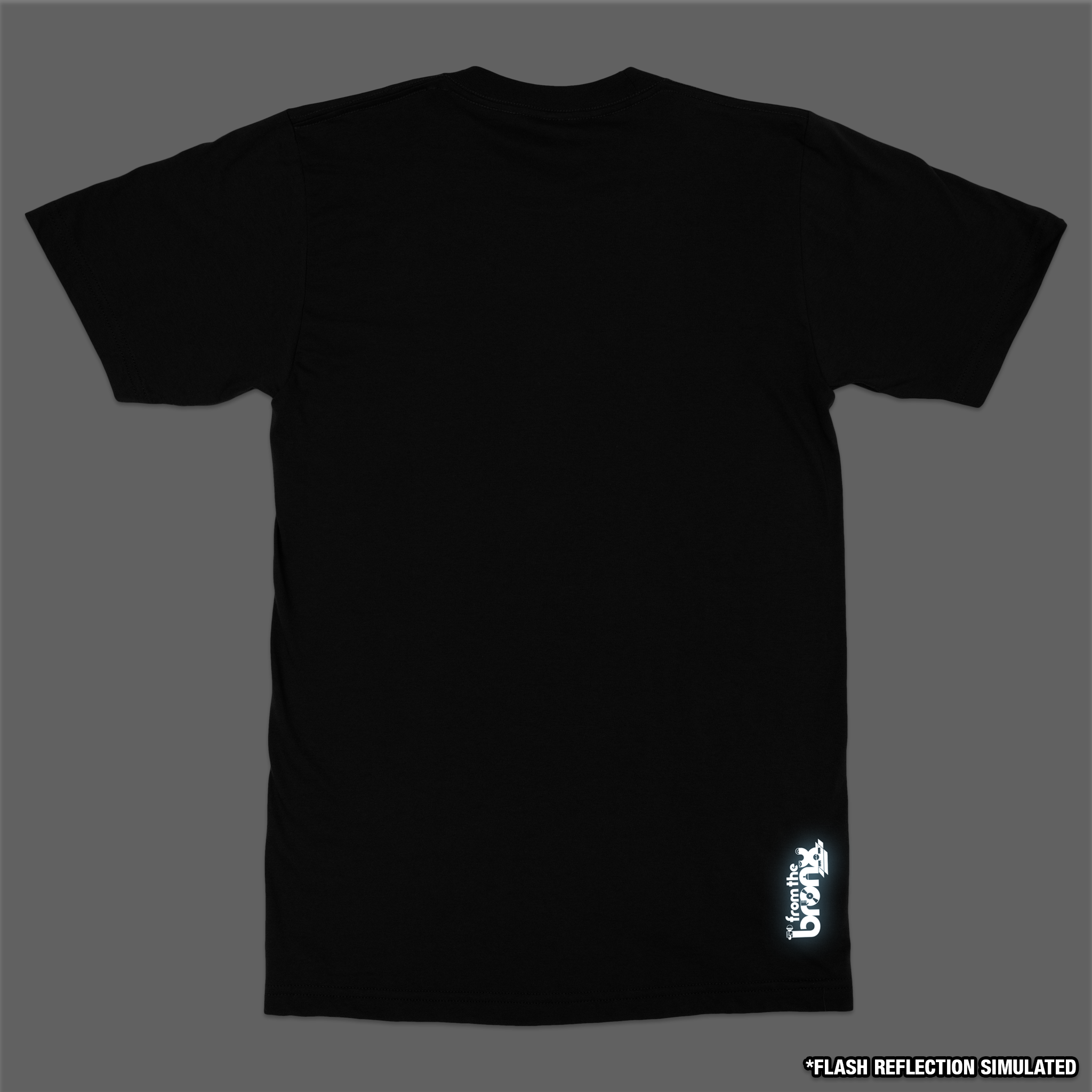Boogie Down Bronx Reflective T-Shirt Back in Black with Simulated Reflection