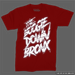 Boogie Down Bronx Reflective T-Shirt Front in Red with Simulated Reflection
