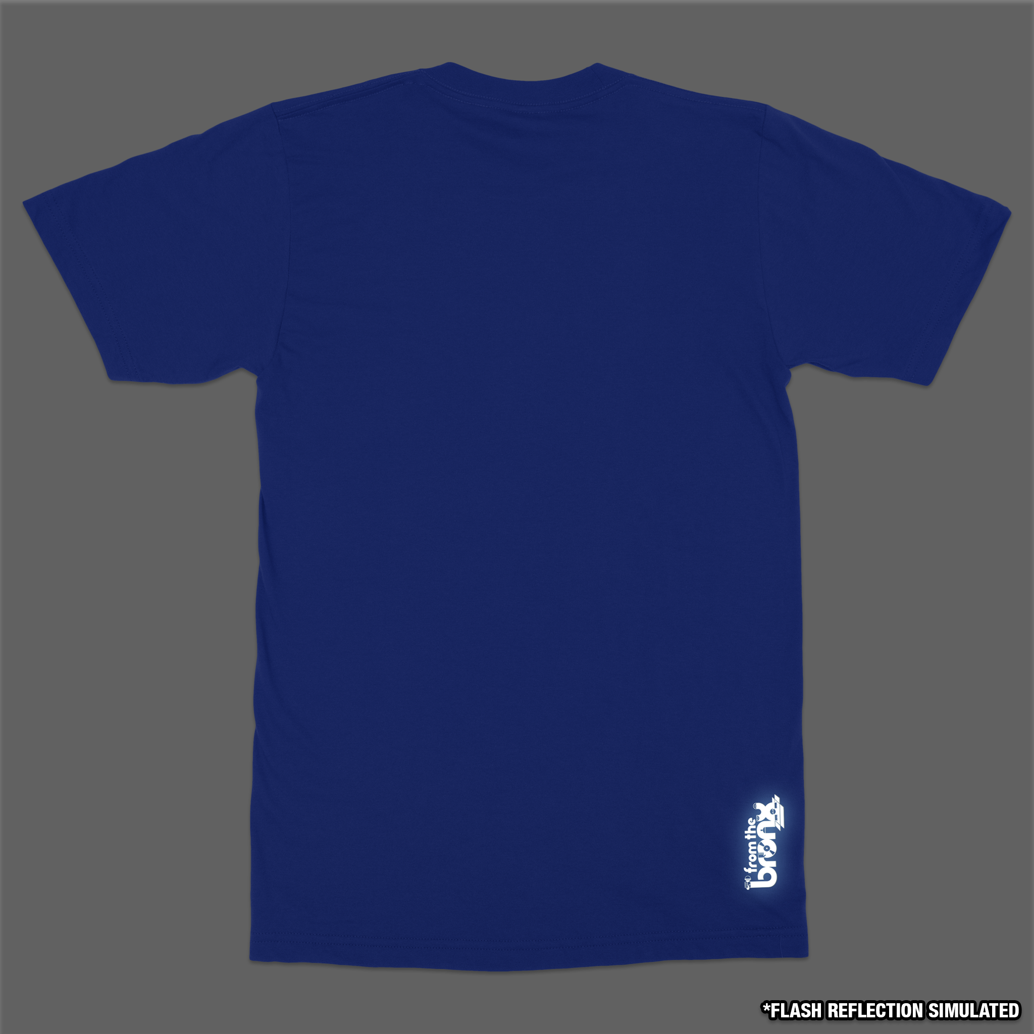 Boogie Down Bronx Reflective T-Shirt Back in Royal Blue with Simulated Reflection