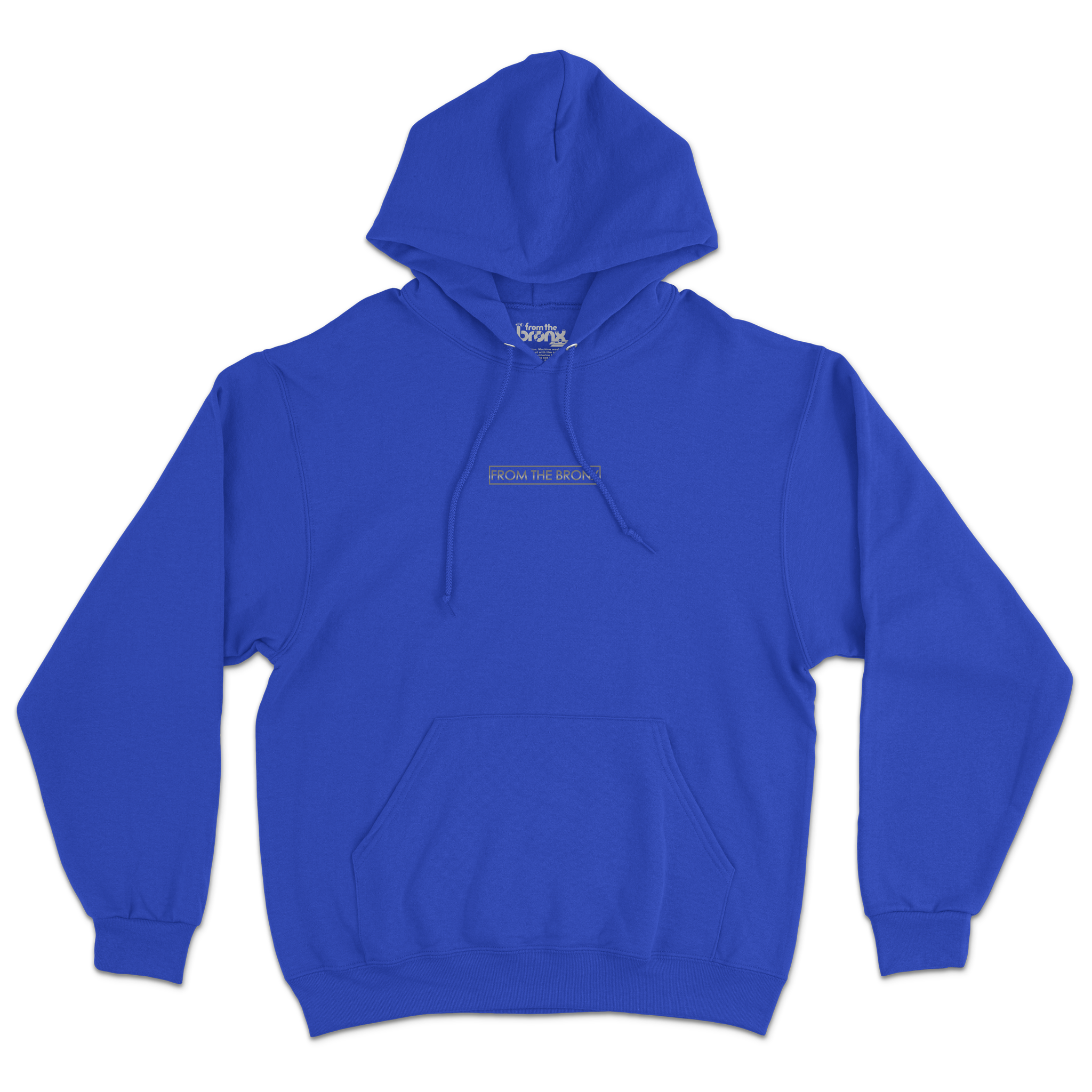 Boogie Down Bronx Reflective Mid Weight Pullover Hoodie Front in Royal Blue