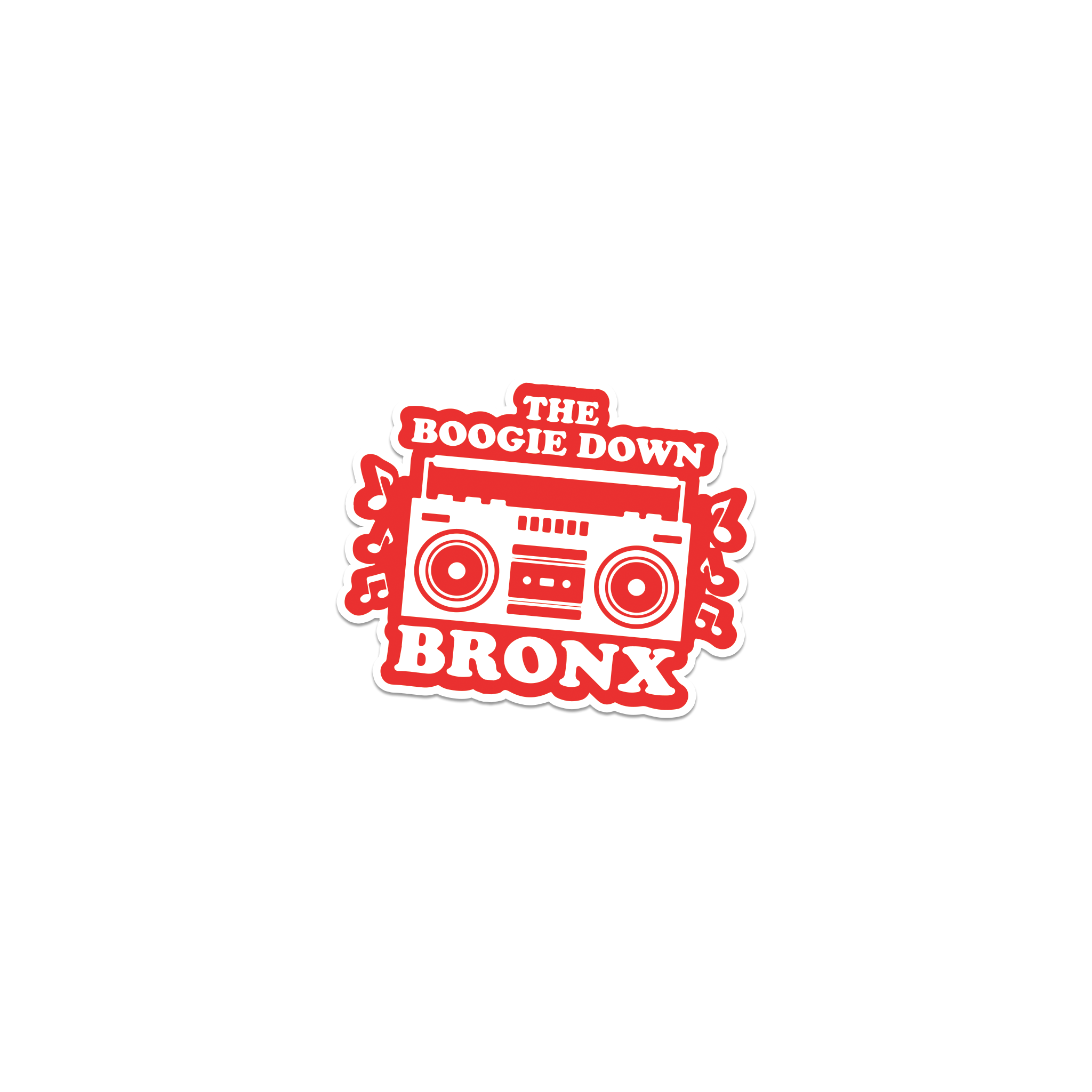 The Boogie Down Bronx Boombox Sticker