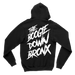 Boogie Down Bronx Zip Up Hoodie Back in Black with Glow in the Dark Print