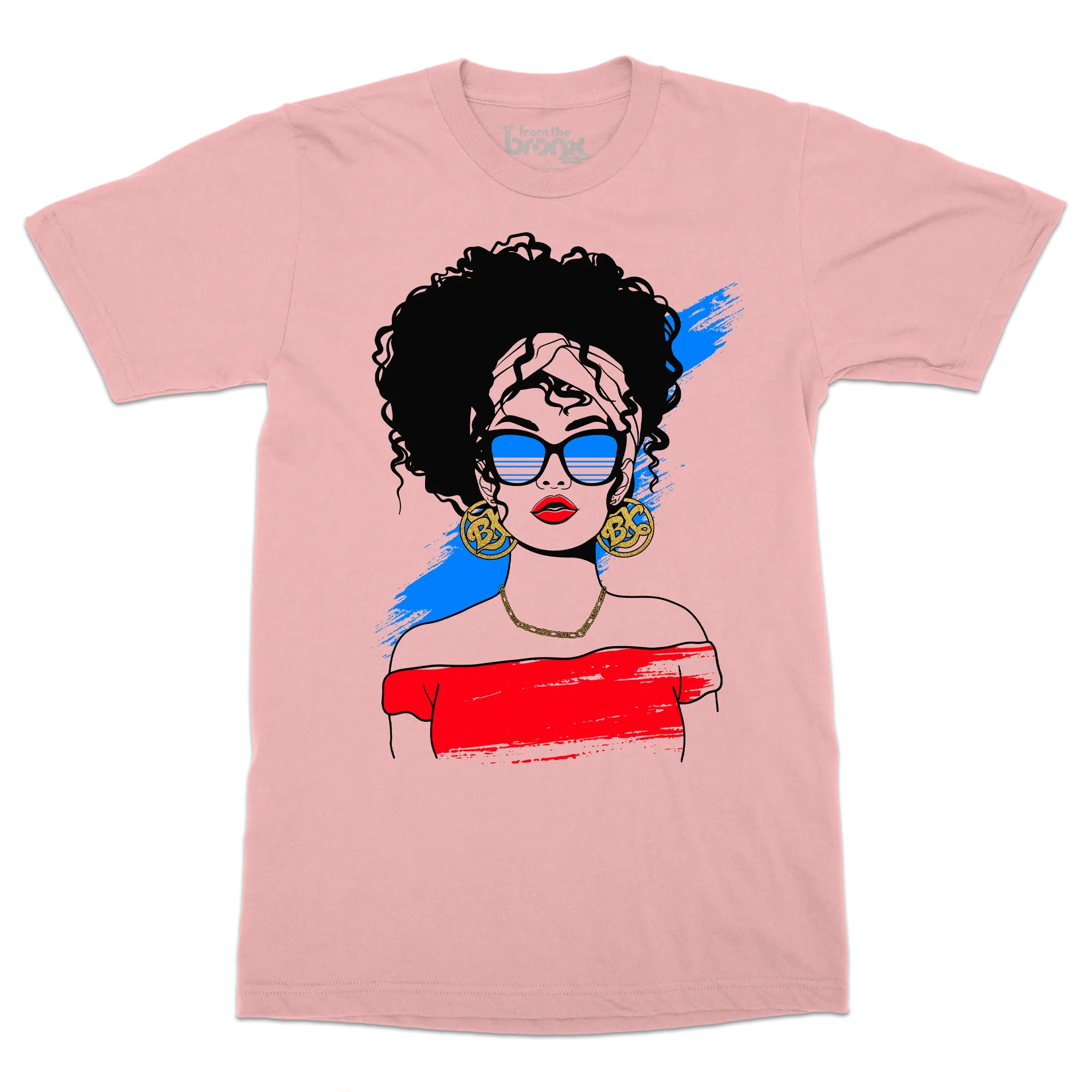 Bronx Girl Summer T-Shirt Front in Light Pink