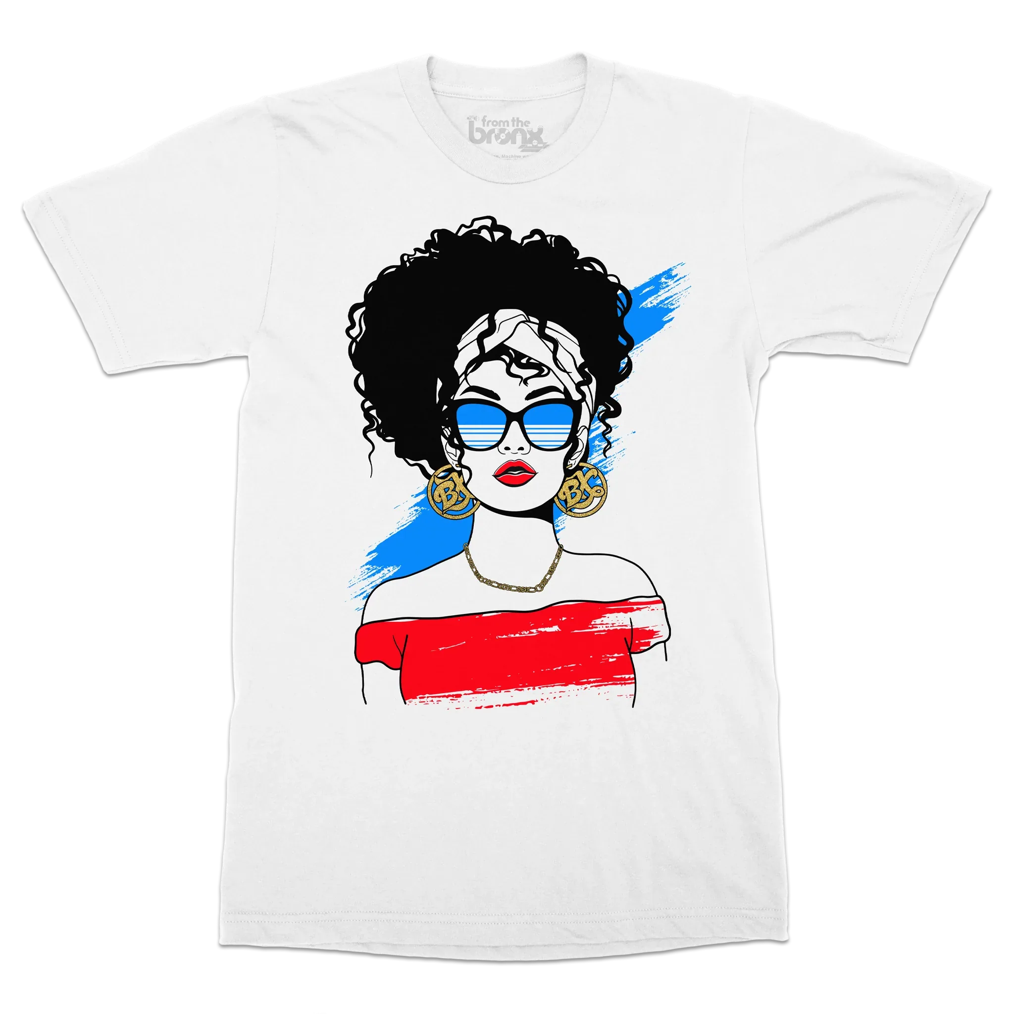 Bronx Girl Summer T-Shirt Front in White
