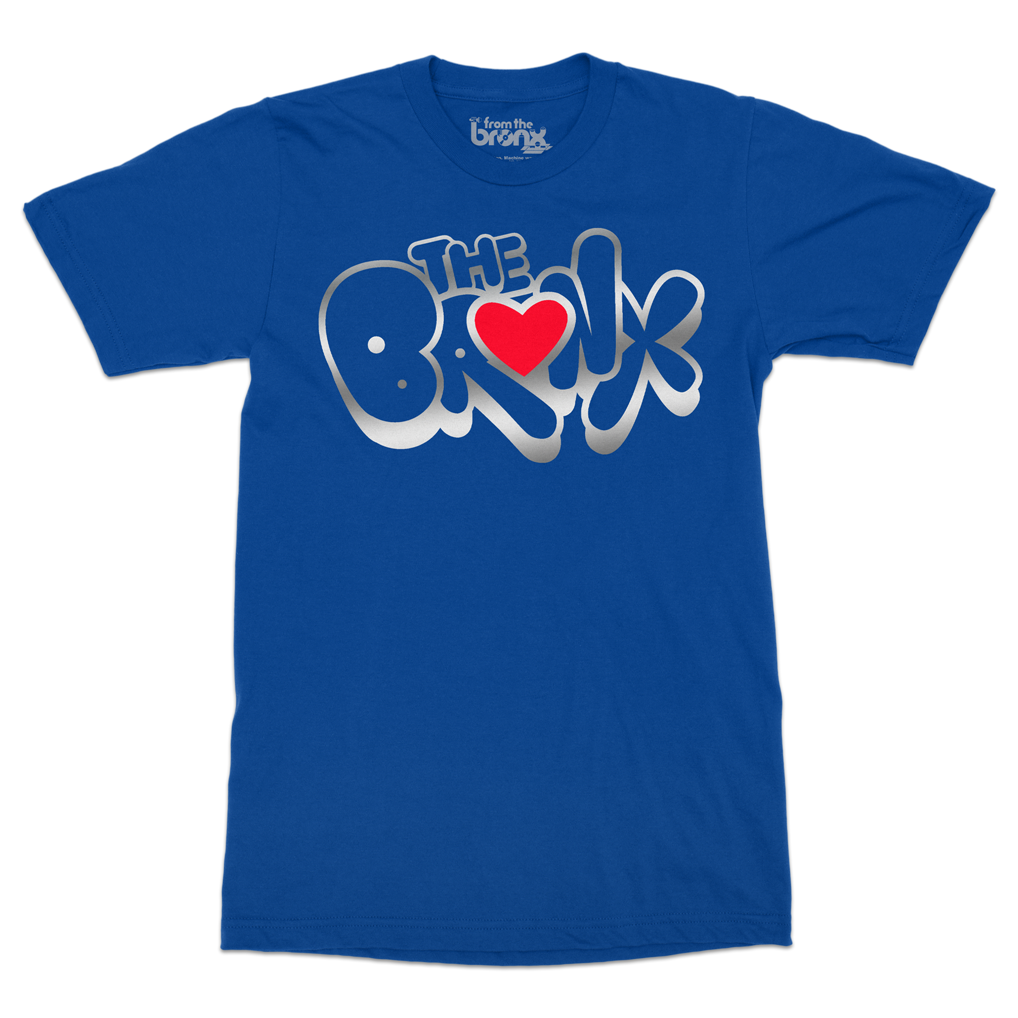 Bronx Heart T-Shirt Front in Royal Blue