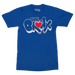 Bronx Heart T-Shirt Front in Royal Blue