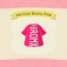 Digital Vertical Bronx T-Shirt in Pink