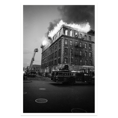 Fire at 800 Fox Street in '84 Print by Ricky Flores