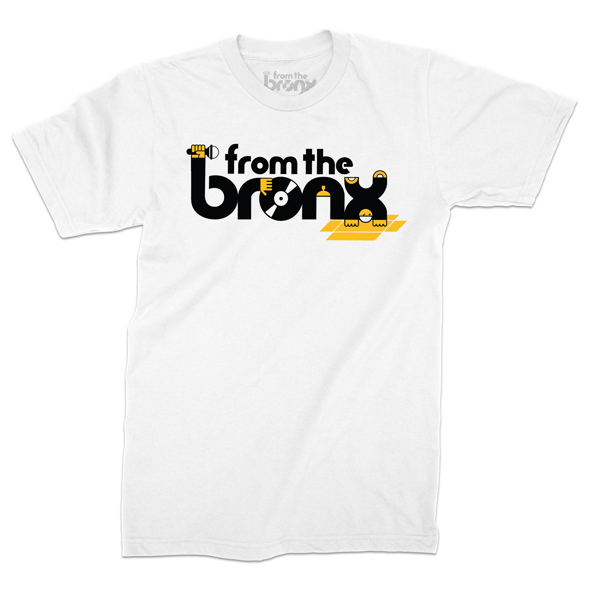 From The Bronx Full-Color Logo T-Shirt Front in White