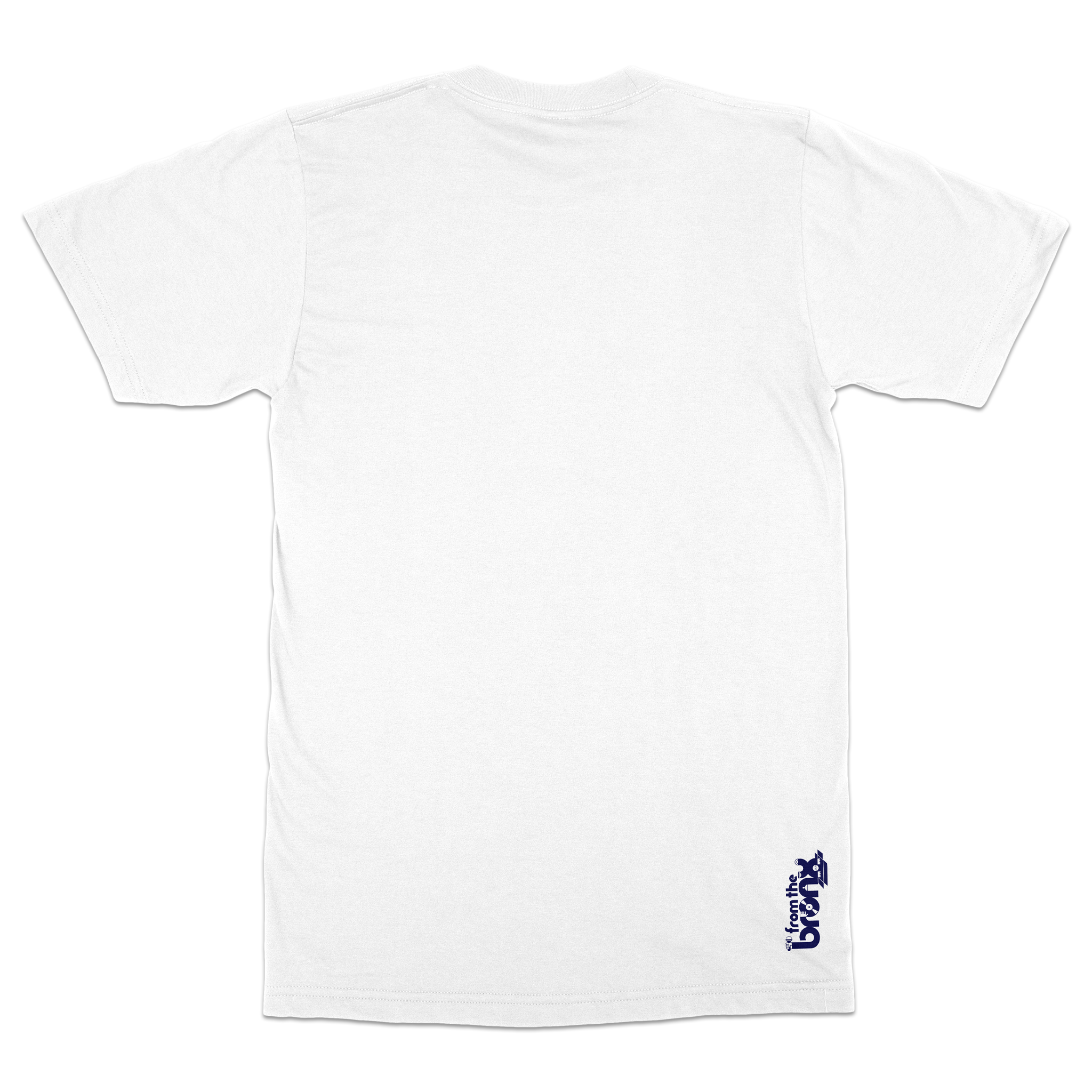 From The Bronx Navy Logo T-Shirt Front in White