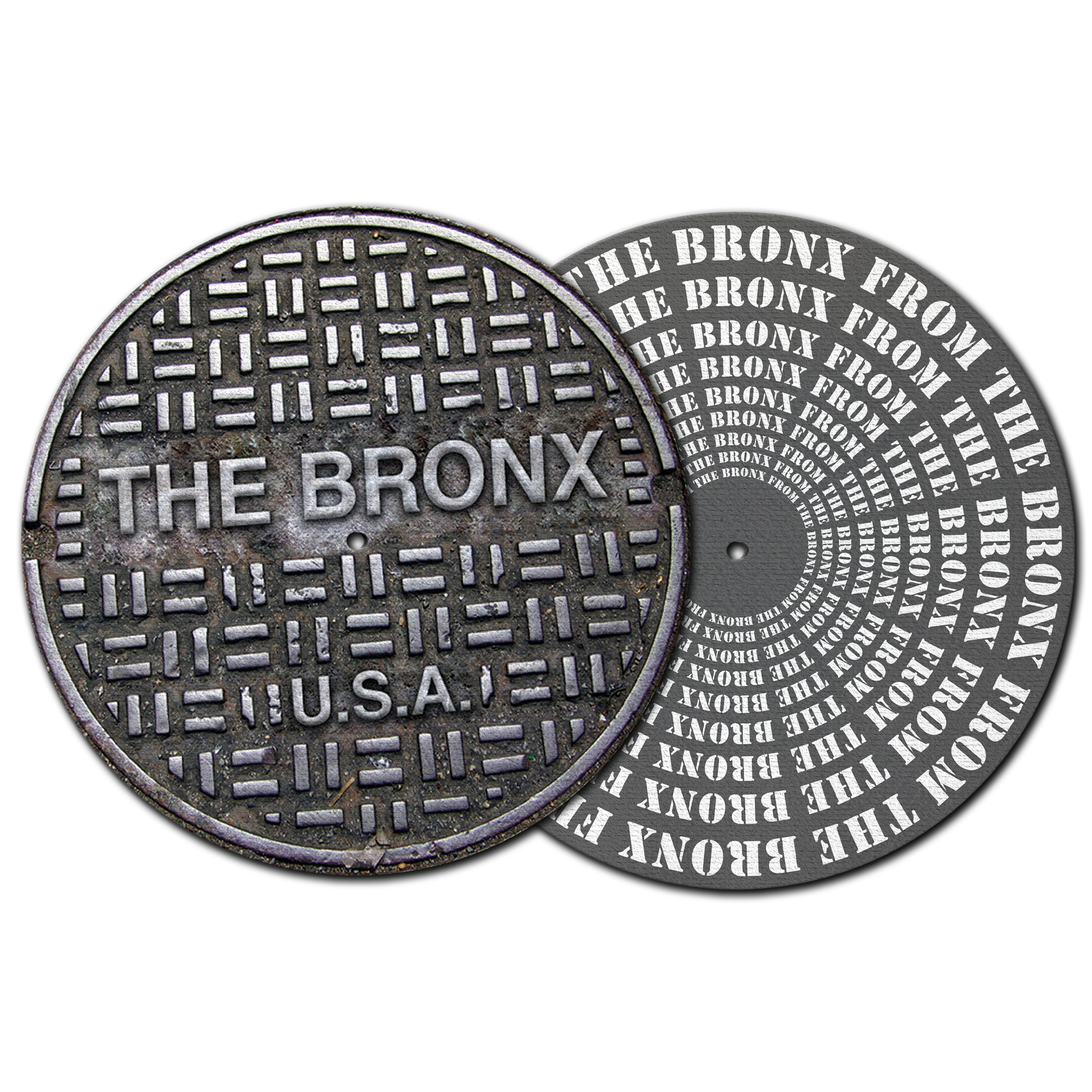 Bronx USA Sewer Cover Slip Mats Front and Back