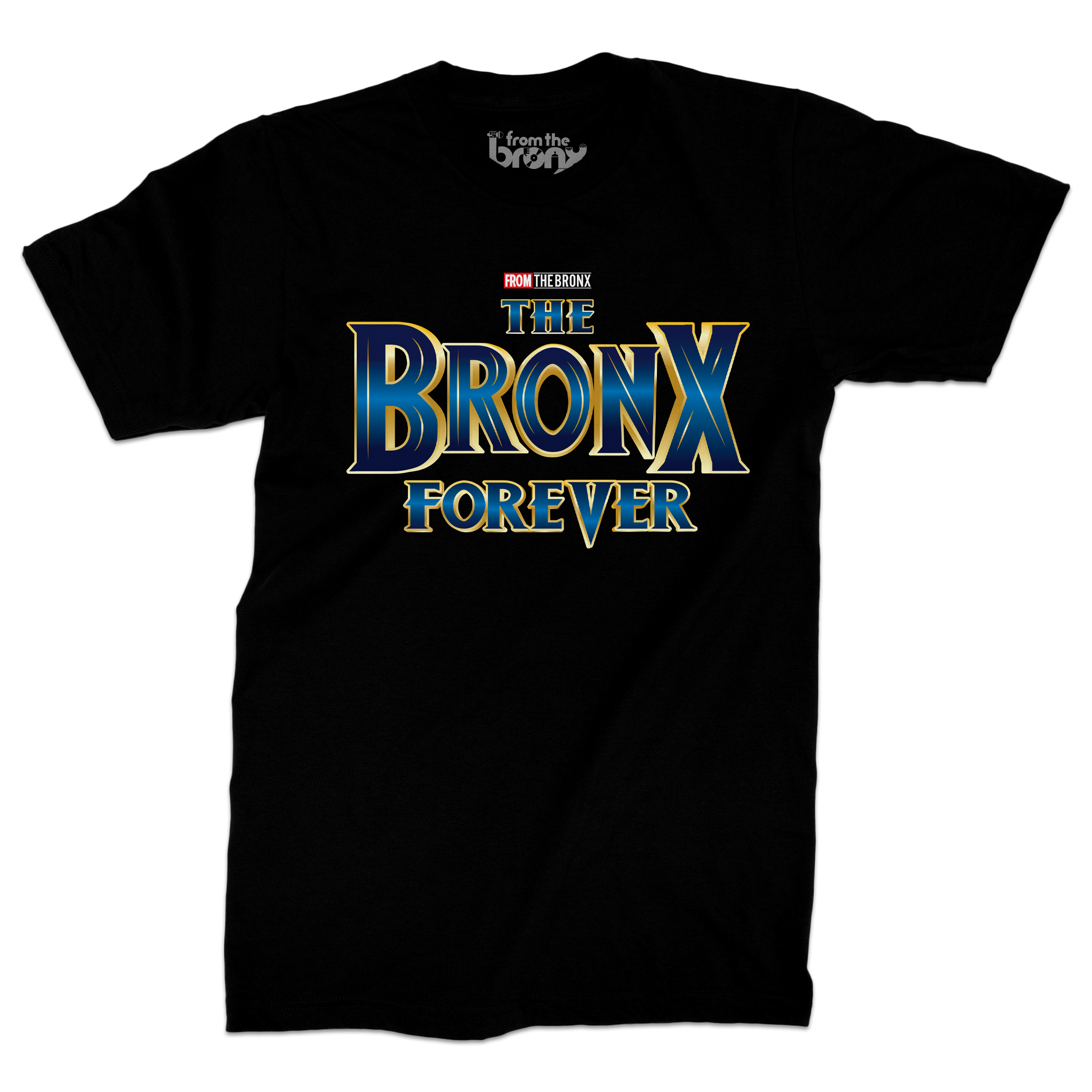 Bronx Forever T-Shirt Front in Black