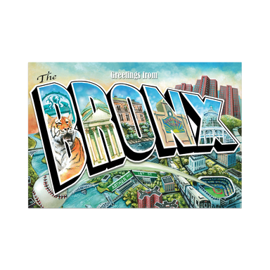Greetings from The Bronx Die Cut Magnet with Backing Card