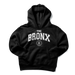 Bronx Collegiate Mid Weight Youth Hoodie Front in Black