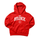 Bronx Collegiate Mid Weight Youth Hoodie Front in Red